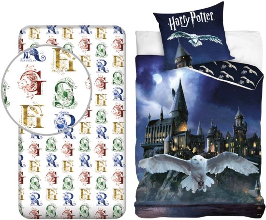Harry Potter Dekbedset - Dekbedset - Dekbedovertrek - Hoeslaken - Kussensloop