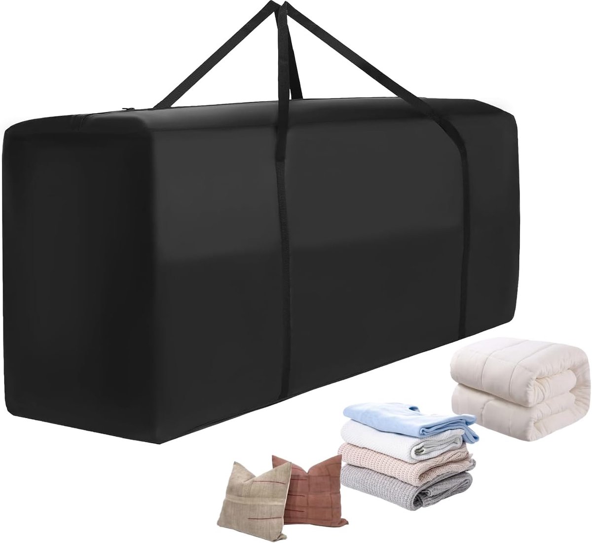 Extra grote waterdichte opbergtassen voor tuinkussens met handvatten en dubbele ritssluiting - voor kerstversiering, kleding, kussens en meubels - 172 x 76 x 51 cm