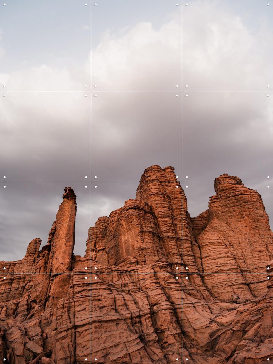 IXXI Sahara Rocks, Photolovers - 60 x 80 cm - Gratis ophangtool - Grote wanddecoratie en posters - Fotografie, Realisme, Naturalisme, Mancave, Trap