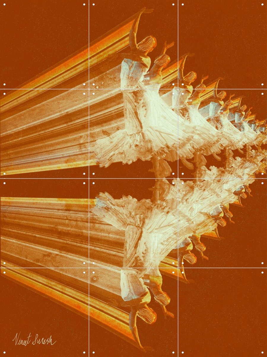 IXXI Temporal Pirouette, Vineet Suresh - 60 x 80 cm - Gratis ophangtool - Grote wanddecoratie en posters - Speels, Abstract, Gemengde Technieken