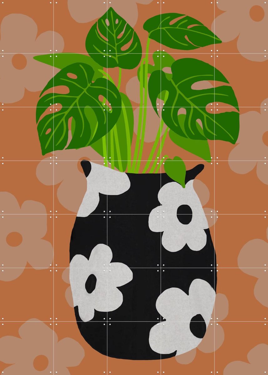 IXXI Green Plant 1, Coco de Paris - 100 x 140 cm - Gratis ophangtool - Grote wanddecoratie en posters - Modern, Digitale Kunst, Illustraties