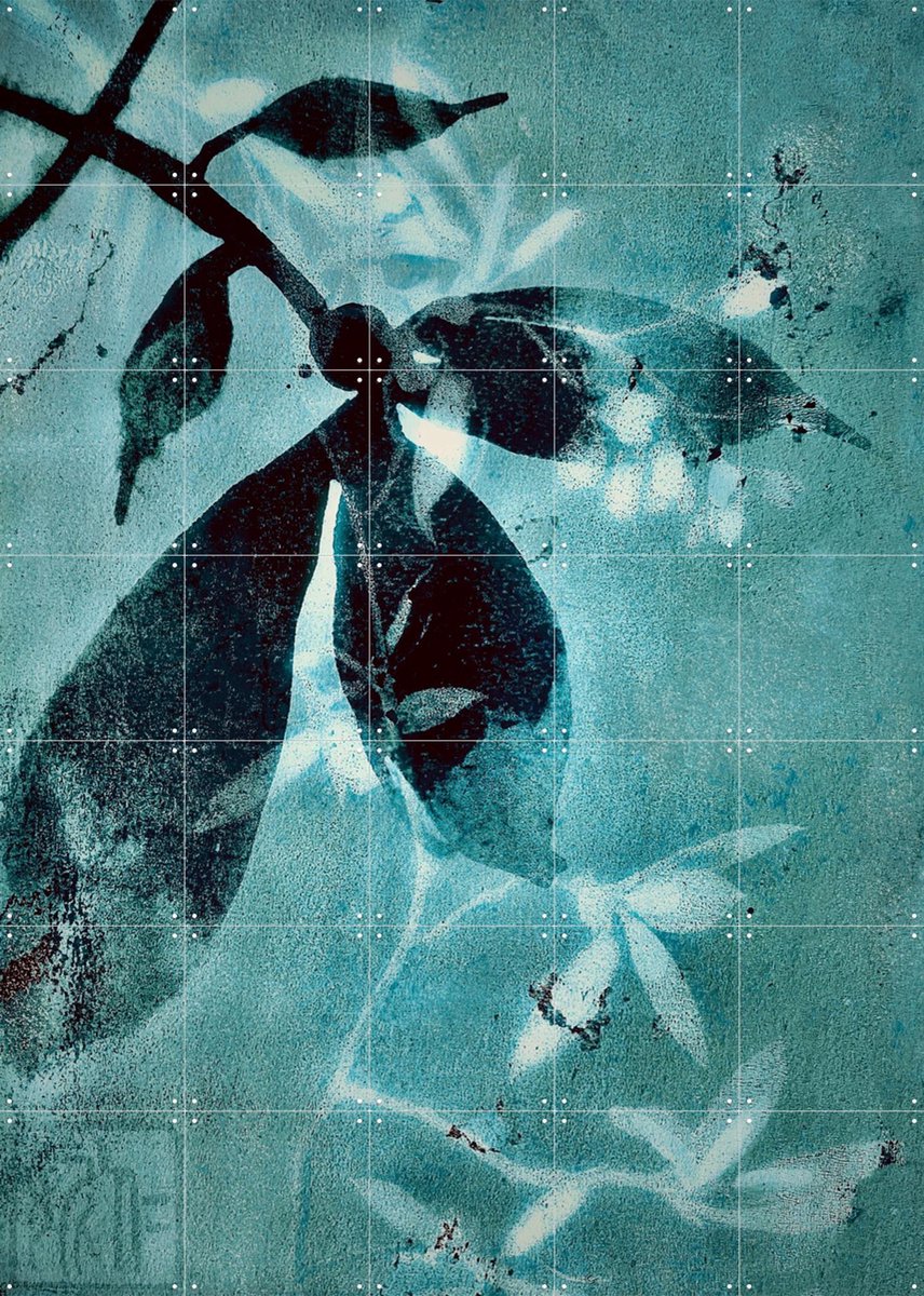 IXXI Blue China, RAR Kramer - 100 x 140 cm - Gratis ophangtool - Grote wanddecoratie en posters - Abstract, Modern, Minimalisme, Woonkamer