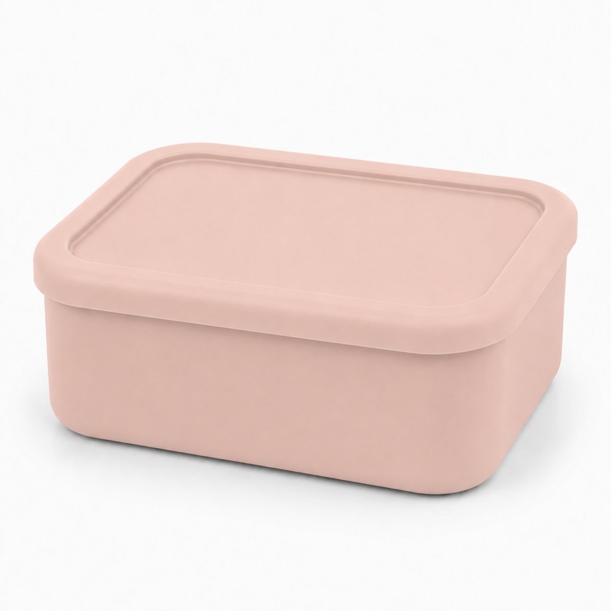VHV - Lunchbox 1300 ml van Siliconen - Flexibele Broodtrommel met Deksel - Geschikt voor Magnetron, Oven, Vriezer en Vaatwasser - Voor Werk, School, Picknick en Meal Prep - Lichtroze