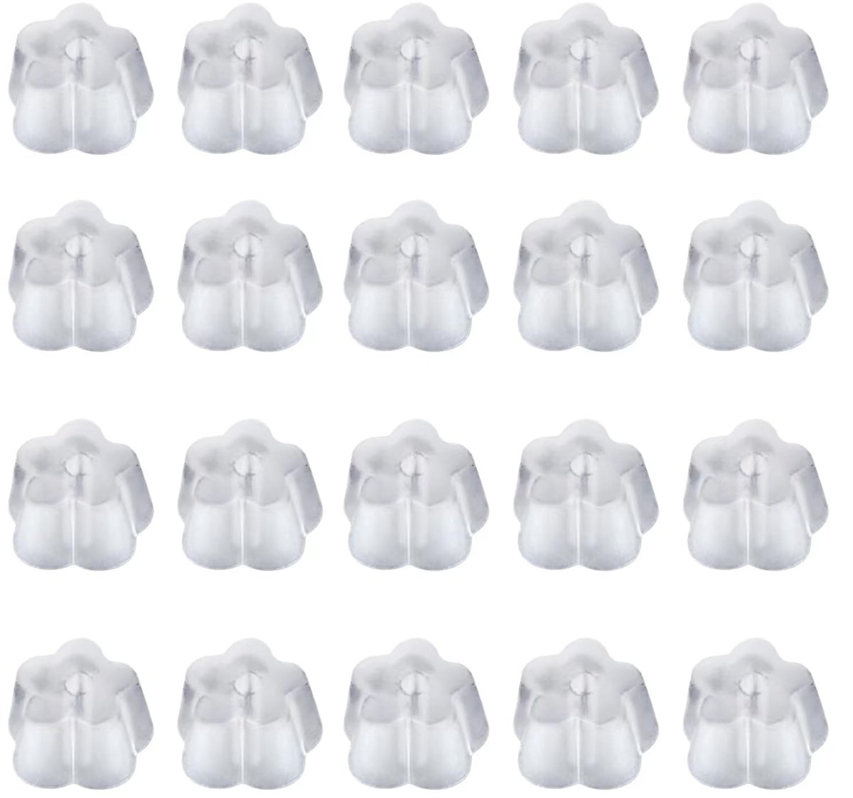 Oorbelstoppers van siliconen, reserveoordopjes van rubber, transparant, zachte stopper, veiligheidsoorbel, anti-allergisch voor oorbellen, sieraden