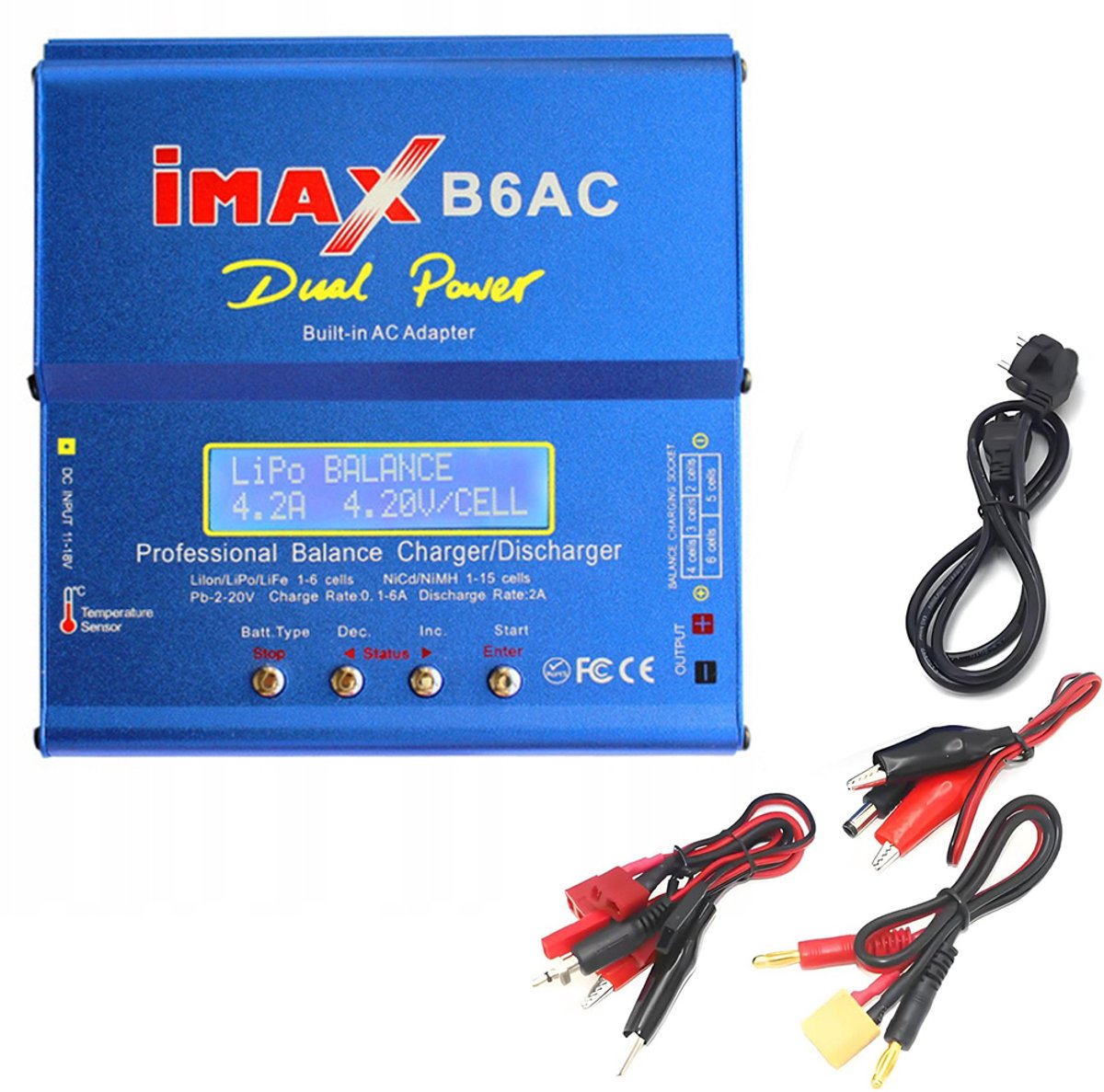 IMAX B6AC Dual Power-lader - 80W Europese standaard - Multifunctionele slimme lader - met balanceerfunctie