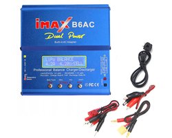 IMAX B6AC Dual Power-lader - 80W Europese standaard - Multifunctionele slimme lader - met balanceerfunctie