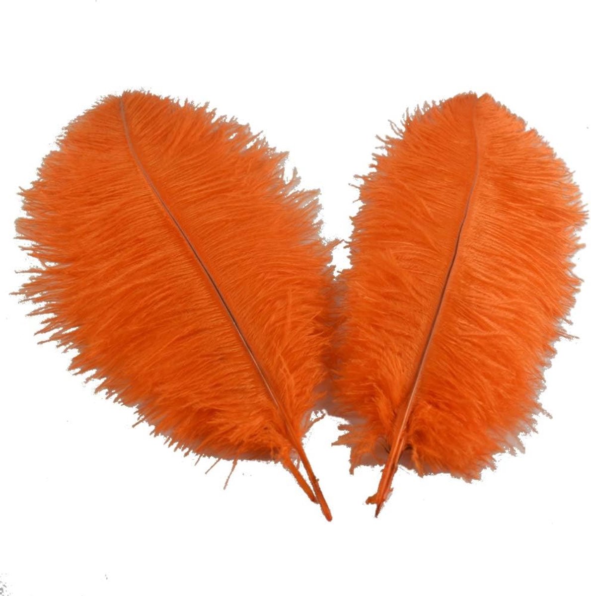 5 stuks struisvogelveren 16-18 inch (40-45cm) voor thuis- en bruiloftdecoratie (oranje)