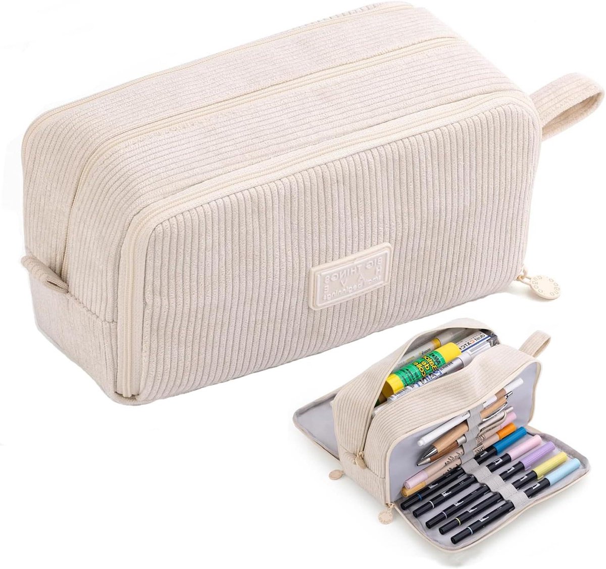 Pennenetui met vakken - Pennen etui - Overzichtelijk opbergen - Drie aparte compartimenten - 22.5 x 8 x 12 cm