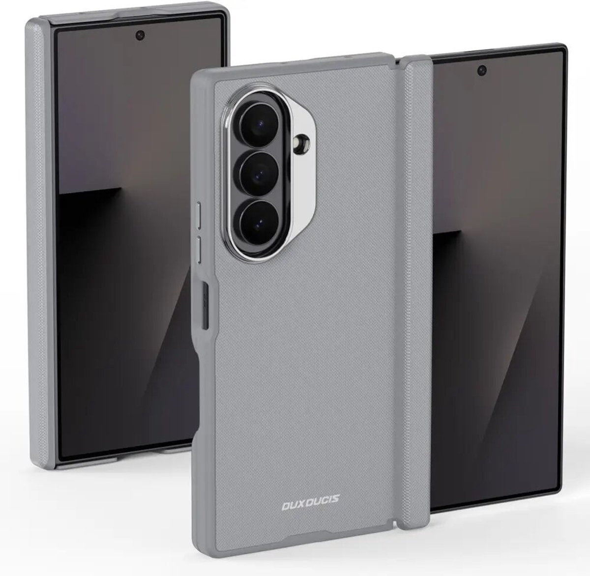 Dux Ducis Vyne Hoesje Geschikt voor Samsung Galaxy Z Fold 8 Ultra - Camerabescherming - Compatibel met MagSafe - Back Cover Grijs