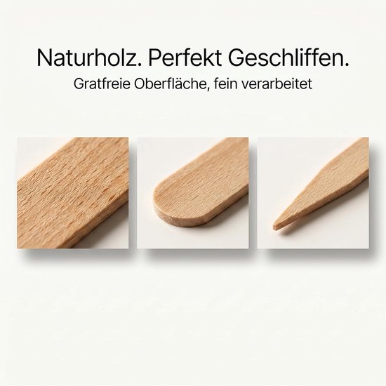 Spatels voor het waxen van wenkbrauwen, 88 mm houten stokjes, waxing applicator, kleine houten stokjes voor wax ontharing, houthandwerk — afbeelding 3