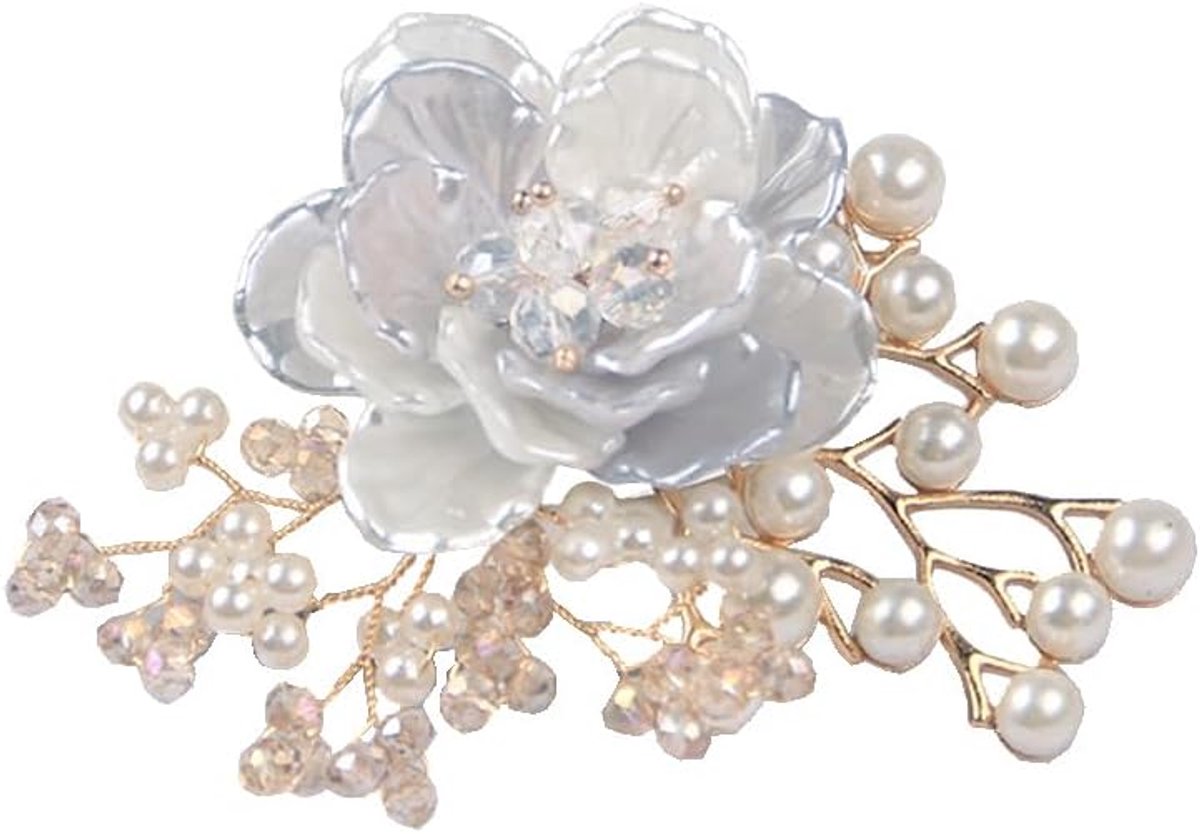Hars Bloem Broche Pins & Haar Clips Voor Vrouwen Meisjes Parel Corsage Broche Party Ceremonie Accessoires