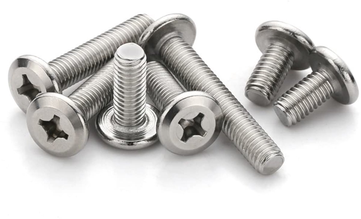 Rvs Meubelbouten Kruis Platte Kop Schroeven voor Wieg Kinderbed Stapelbedden Stoelen (M3x4mm, 120 stks)