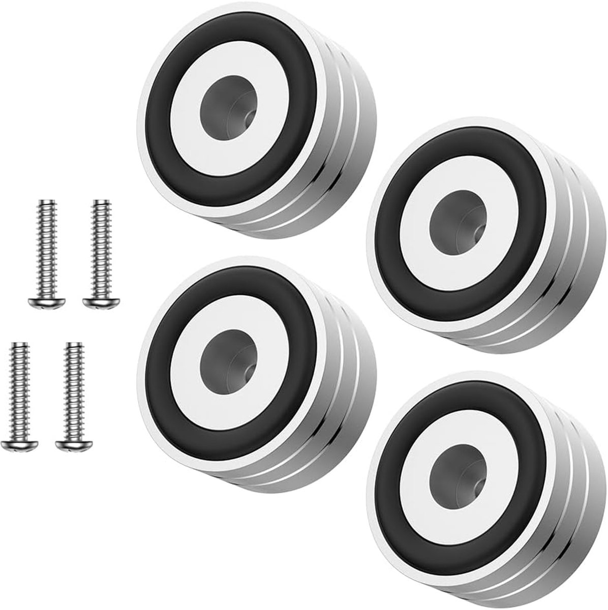 4 stuks HiFi aluminium poten 40 mm x 20 mm zilver voor luidsprekers subwoofer