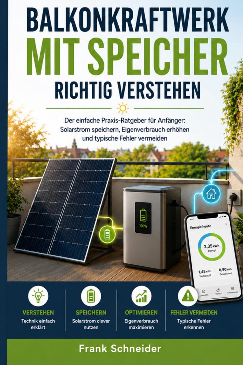 mit Speicher richtig verstehen: Der einfache Praxis-Ratgeber für Anfänger: Solarstrom speichern, Eigenverbrauch erhöhen und typische Fehler vermeiden