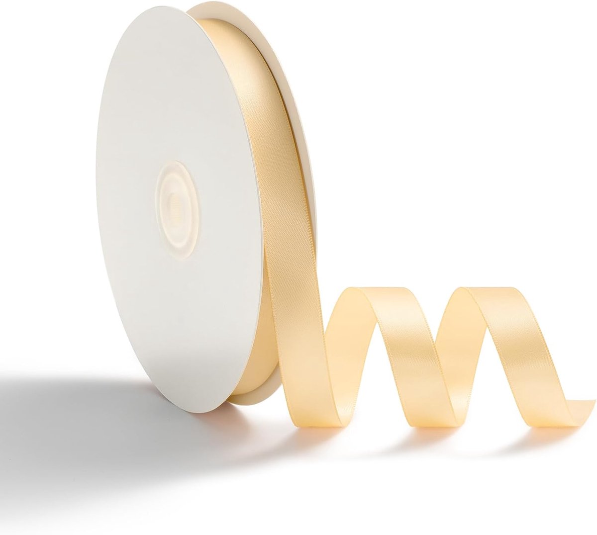 Satijnen lint, lint voor cadeaus en strikken, 10 mm x 45 m voor bruiloft cadeauverpakking, goud | Elegant satijnen cadeaulint voor bruiloft, geschenkverpakking en decoratie, glanzend lint met zachte stofstructuur