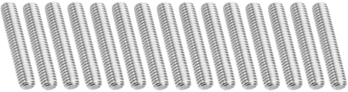 3/8"-16 UNC volledige schroefdraadstang roestvrij staal 304, 15 stuks lange 2,4 inch lange rechtse schroefdraad schroef voor bouten anker klemmen haak U-bouten