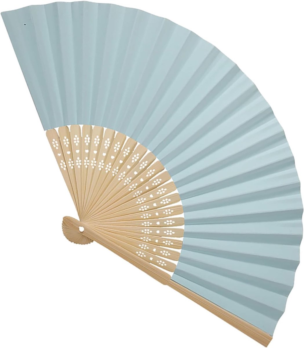 Folding Fan Papier Schilderij Fans voor Bruiloft Party Decoratie (Lichtgroen)