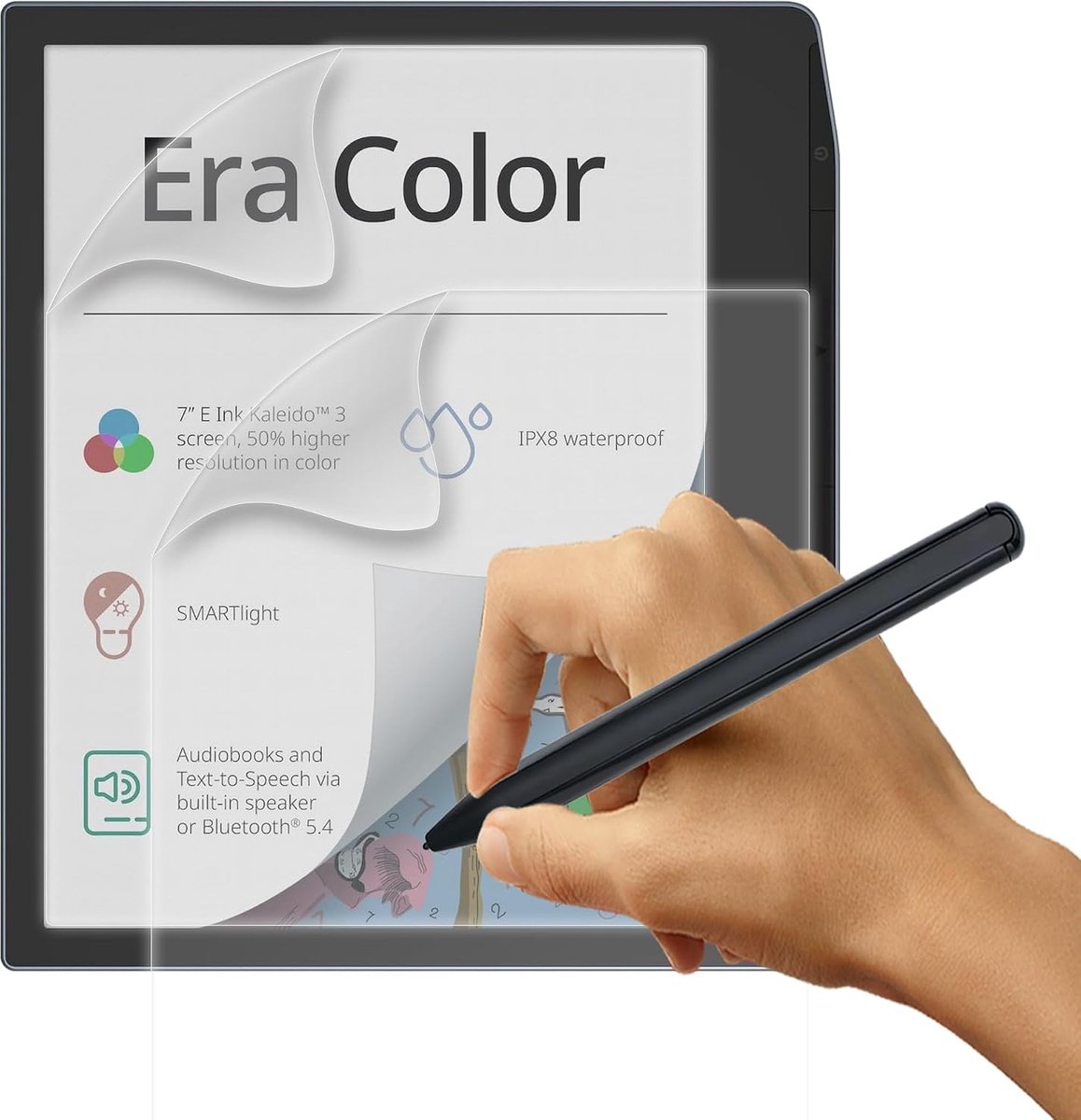 Matte papierfolie voor Pocketbook Era/Era Color 7 inch, niet-verblindend, PET-papier, gevoel, displaybeschermfolie voor tekenen, schrijven en schetsen