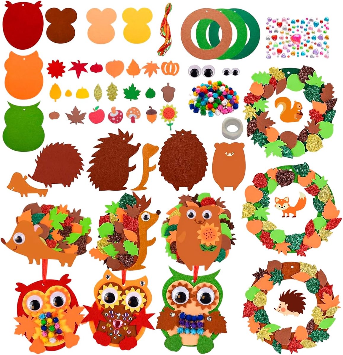 Knutselset herfst voor kinderen: creatieve herfstknutselset om te versieren | Geweldig knutselwerk herfst. Ideaal voor het knutselen in de herfst met kinderen. Creatieve knutselideeën