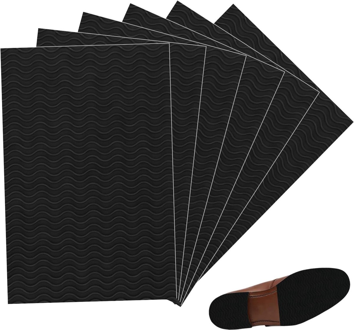 6 stuks antislipzolen, zelfklevende rubberen glijders, schoenzoolbeschermers voor alle maten, antislip en geluidsreducerend voor casual en elegant