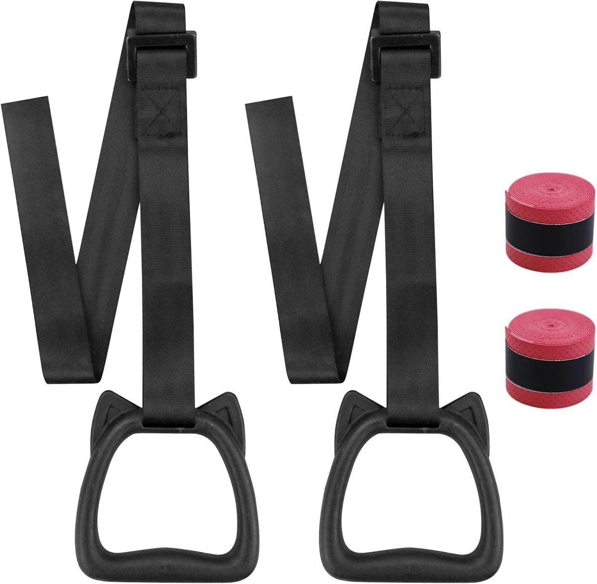 SnelShoppen - Verstelbare Gymnastiek Ringen met Riemen & Straps voor Krachttraining, Pull-Ups & Fitness - Veilig Draag Systeem voor Kinderen en Thuisg