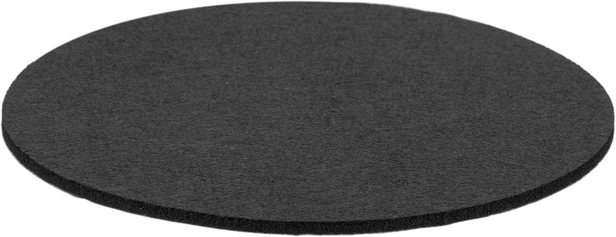 Ronde vilten meubelglijders, 5,1 inch diameter x 0,12 inch dik met viltlijm, antislip, krasbestendig, stoelpootbeschermers ter bescherming van harde houten vloeren, zwart