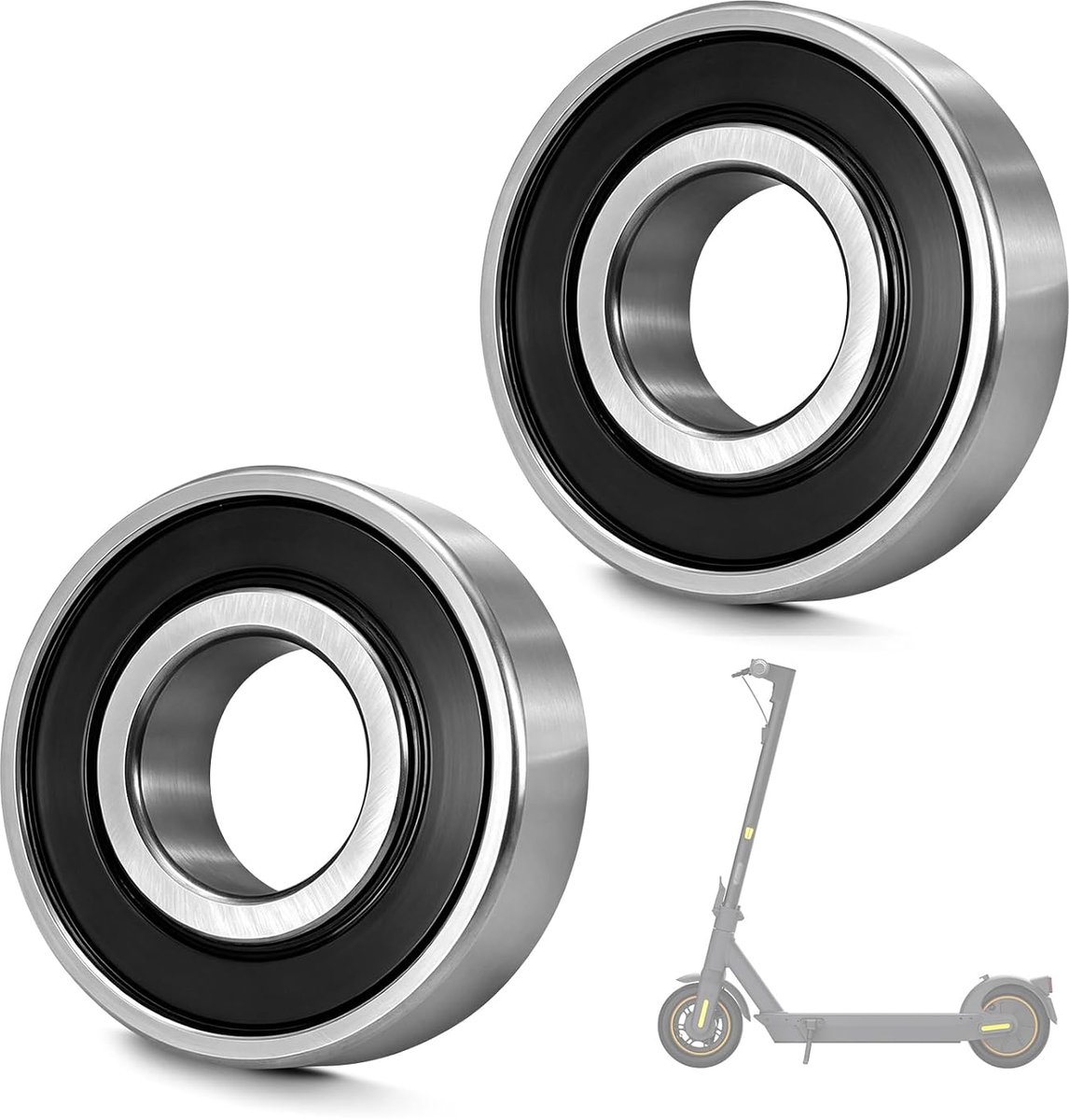 Lagers geschikt voor Ninebot Max G30/G30D E-scooter, set van 2 stuks, robuust afgedicht materiaal, anti-vibratie, betrouwbaar reserveonderdeel, eenvoudige montage