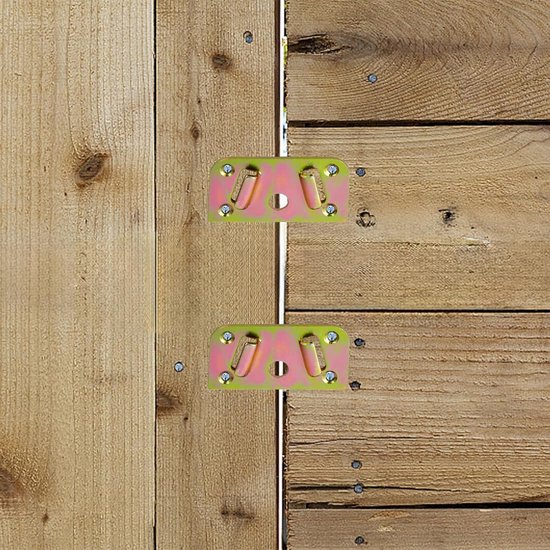 set van 2 stabiele middenbalkverbinders voor houten bed met praktische steeksluitingen voor maximale veiligheid en duurzaamheid — afbeelding 3