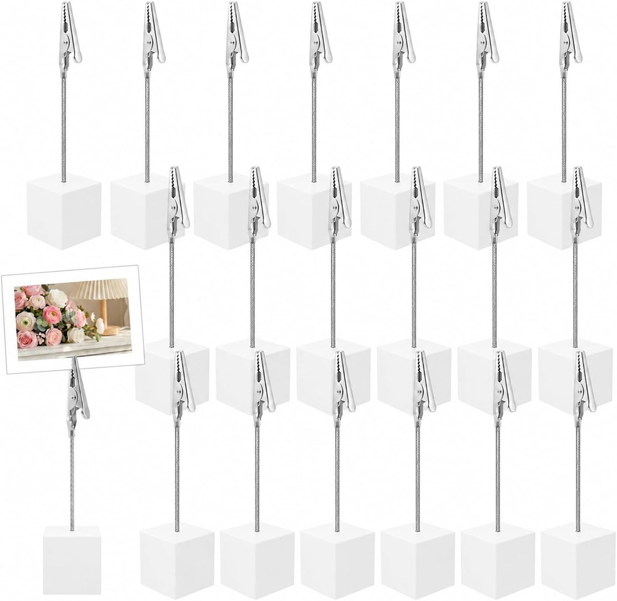 20 stuks memocliphouders (wit)