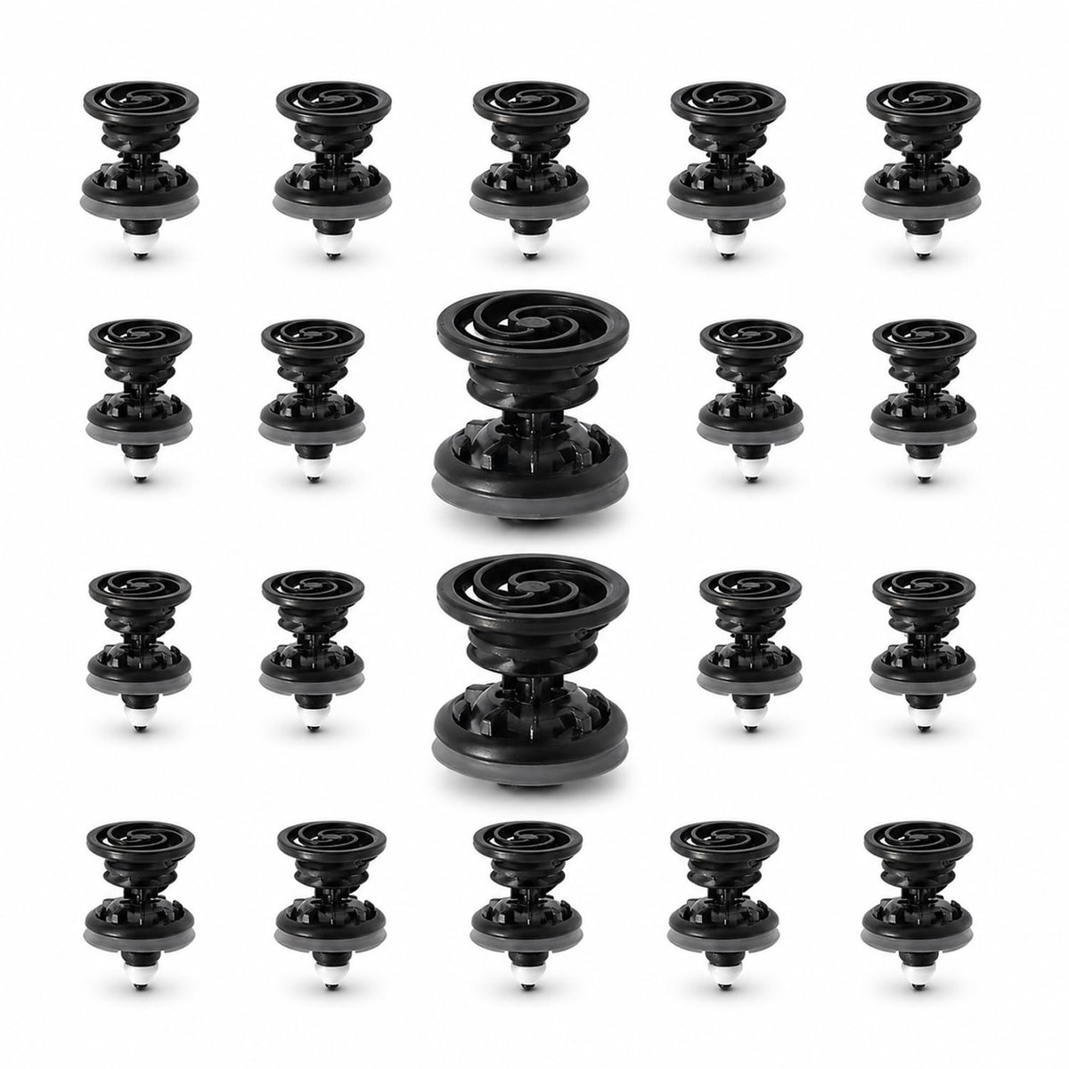 Clips 7L6868243, bevestigingsclips auto met rubberen afdichting, kunststof montageclips voor VW Golf 5 6 7 T5 T6 Passat Polo, Skoda Caddy, Audi A1 A4 A5 A6