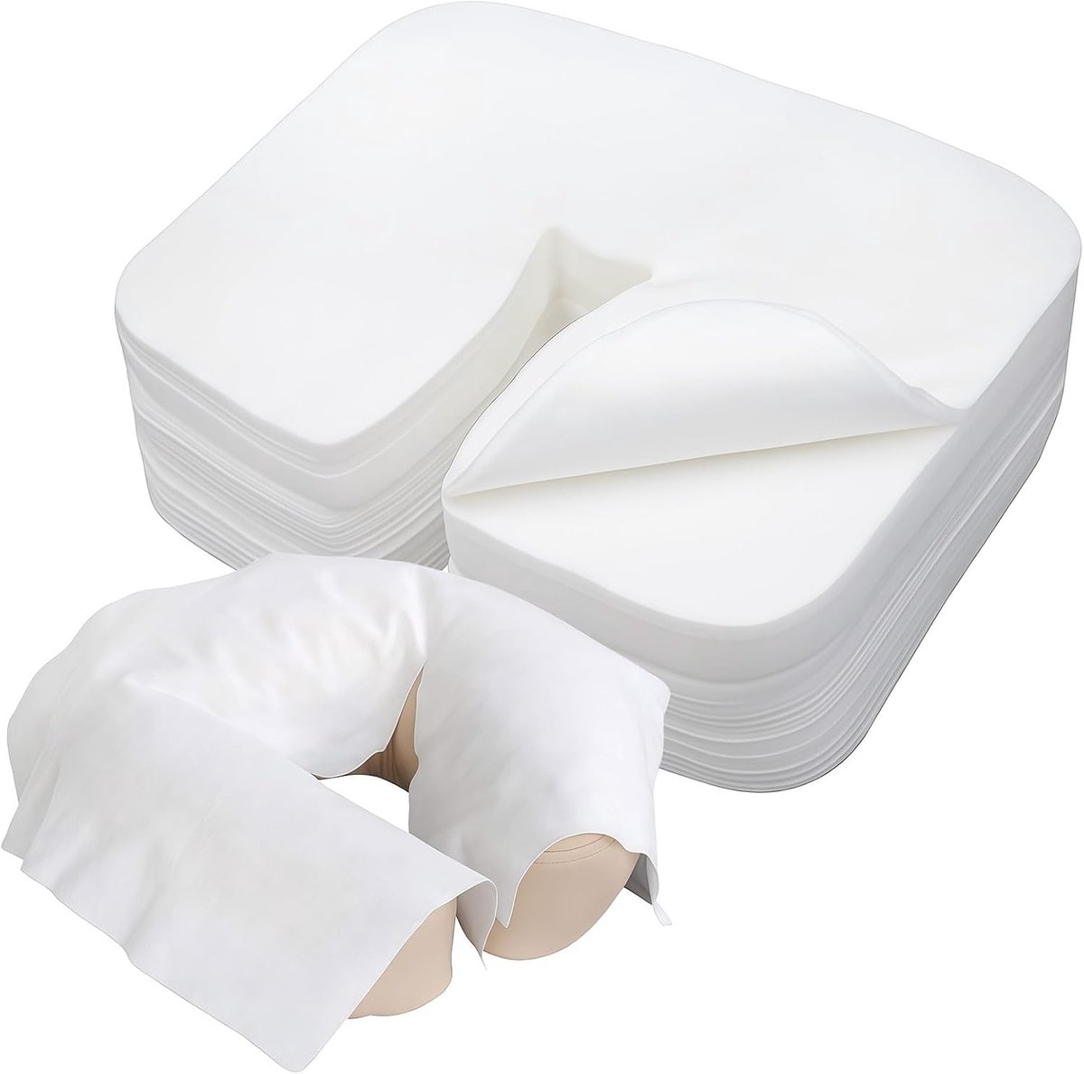 200 stuks wegwerp-neusdoekjes, 35 x 30 cm, voor massageteiland, cosmeticaligstoel en fysiotherapieland, huidvriendelijk, geurloos, voorkomt kruisinfecties, vliesovertrek voor sauna en verzorging