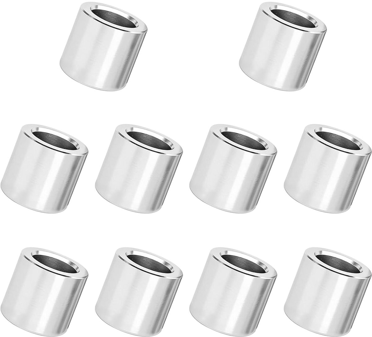 10 stuks Afstandshulzen 8mm IDx12mm ODx10mm L, 304 roestvrij staal Ronde Afstandshouders, zonder binnendraad Zuilen voor schroeven 5/16" of M8, Schroeven Afstandshouders voor Mechanische Industrieën