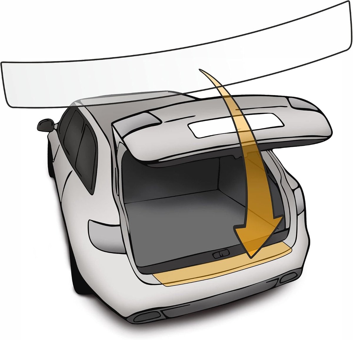 lakbeschermingsfolie geschikt voor Skoda Octavia IV Combi (type NX vanaf bouwjaar 2020, alle Combi-modellen ook RS) laadkantbescherming – autofolie accessoires transparant 150