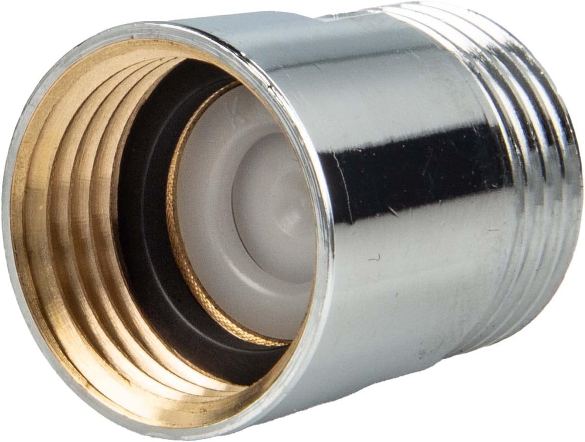 tecuro | Terugslagklep | voor montage op bad- en douchekranen | aansluiting 1/2 inch | messing | chroom | 66110