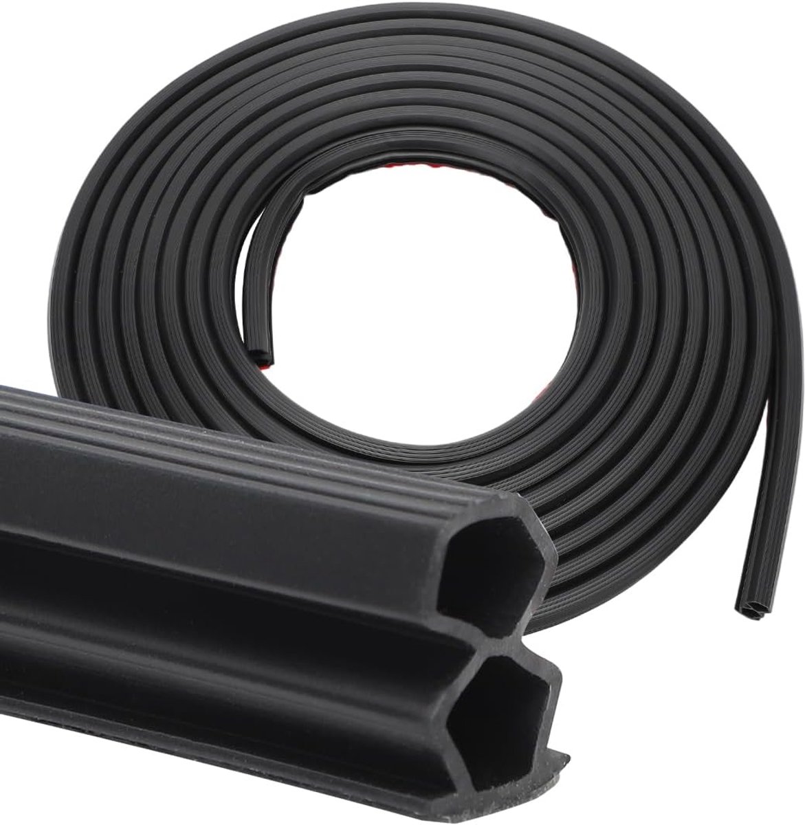 Afdichtingstape, zelfklevend, 10 mm x 12 mm, voor huisdeur, deurkozijn, flexibele rubberen afdichting, zelfklevend, anti-botsing, geluidsdichter, waterdicht, voor afdichtingstape, raam, deur