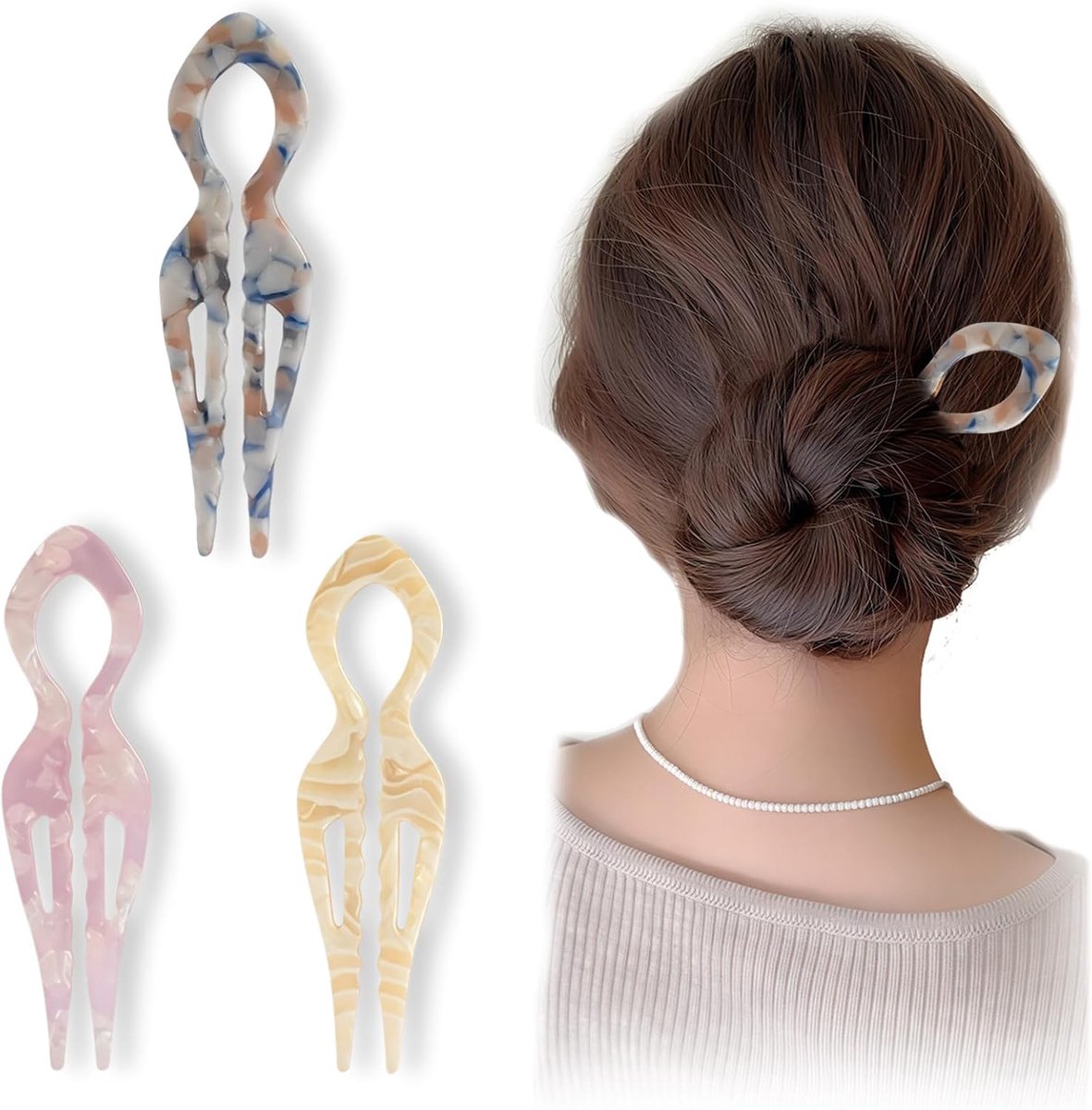Haarspelden, Frans design voor elegante kapsels, duurzaam materiaal, ideaal voor chignon, French twist en dagelijkse styling