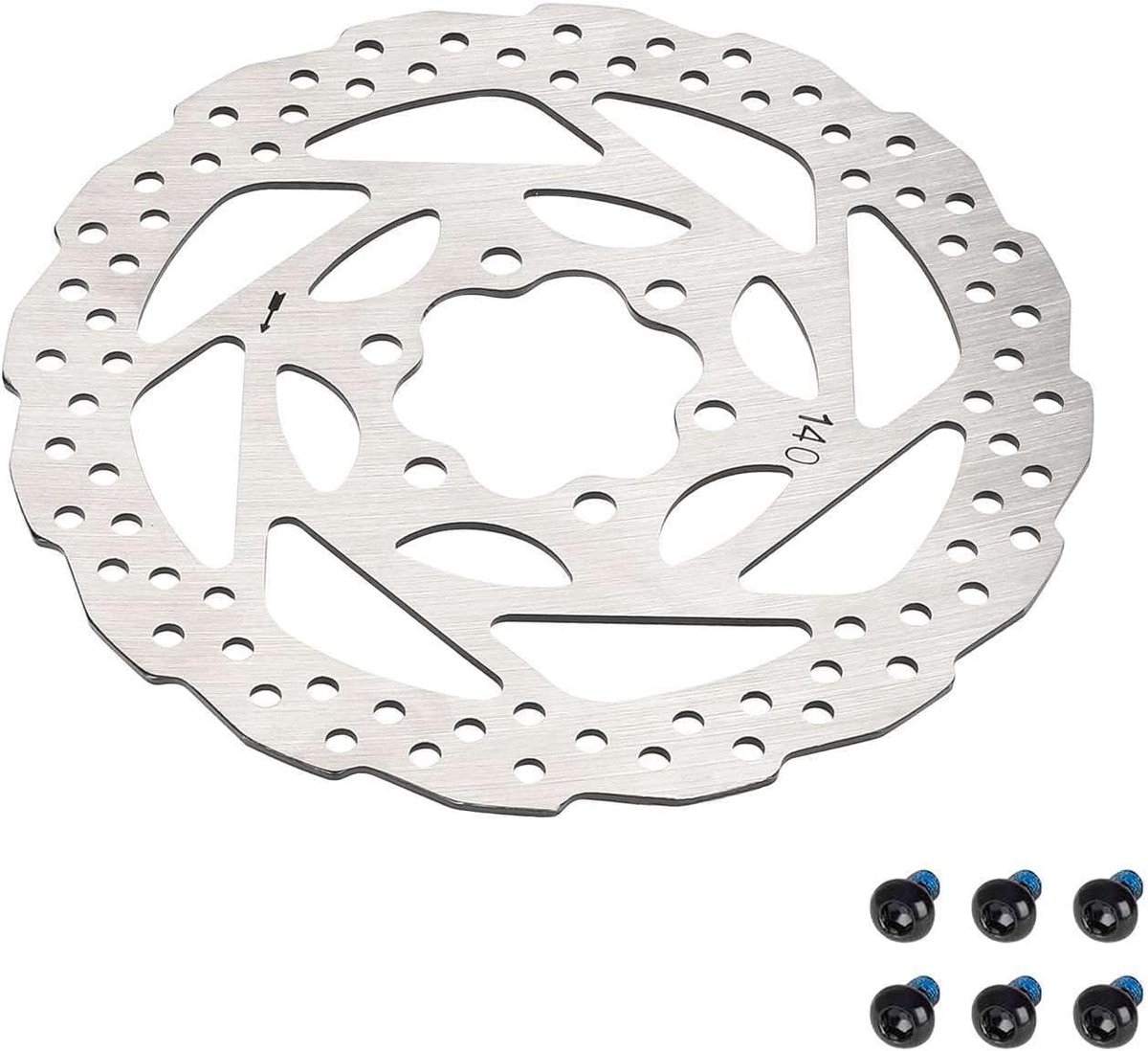 myBESTscooter - 140 mm remschijf met 6 schroeven voor Kukirin G2 Master, G3 Pro elektrische scooter (2 stuks)