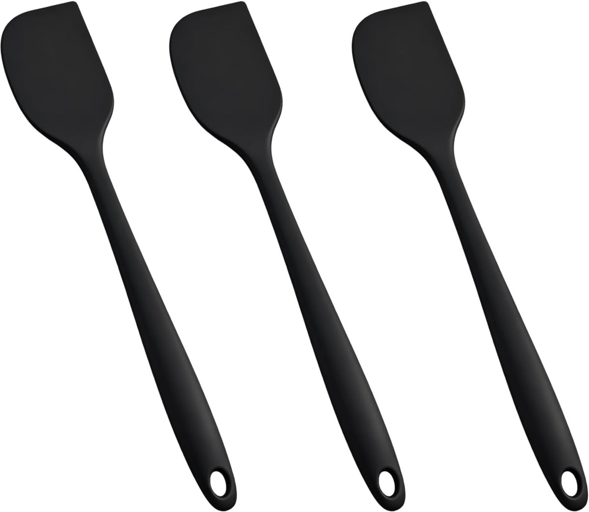 Spatels tot 230 °C, deegschraper siliconen, flexibele keukenschraper siliconen voor het roeren en schrapen mengen, spatel keuken anti-aanbakbestendig