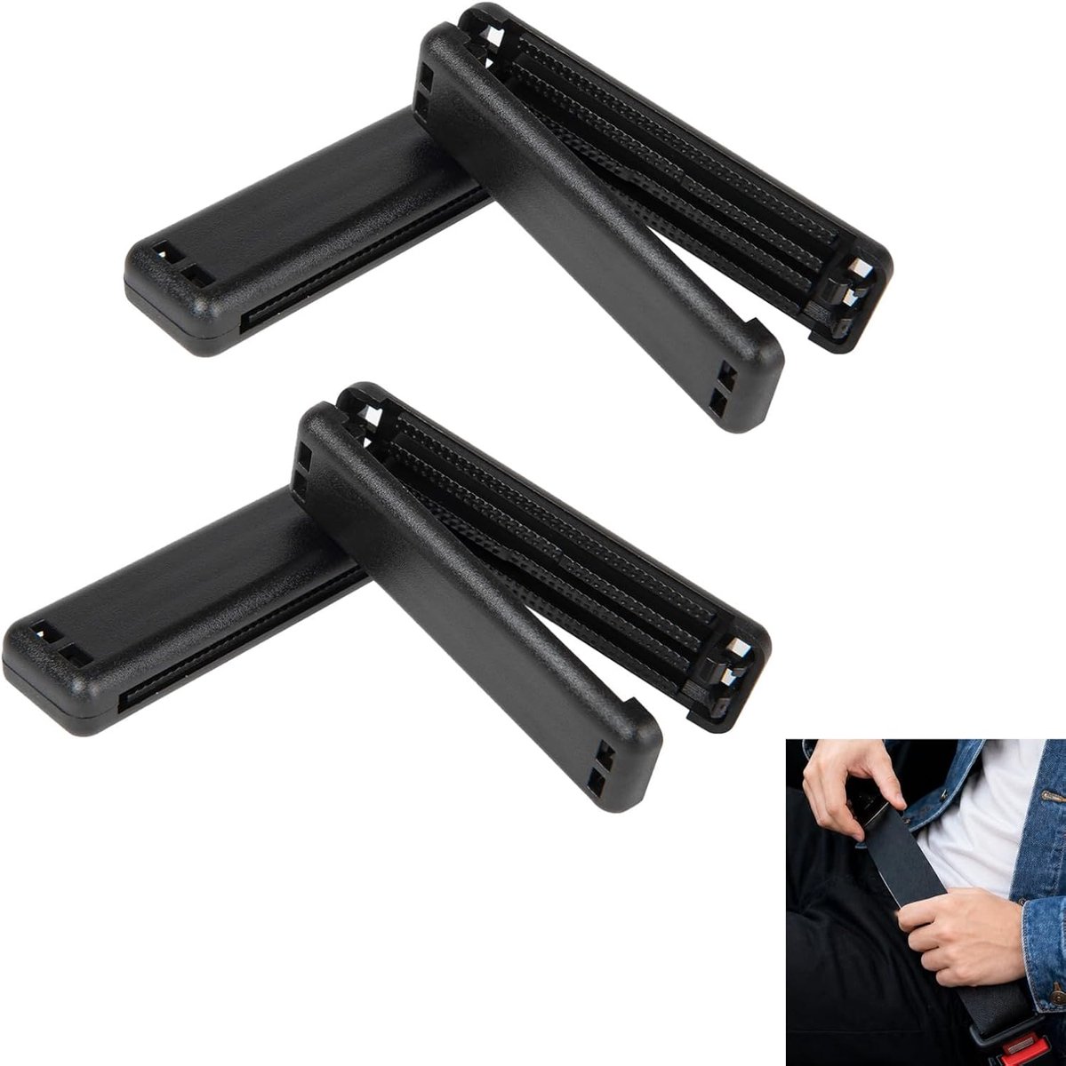 2 Stuks Veiligheidsgordel Clip Voor Alle Voertuigen, Gordelhouder Auto Nek Voor Alle Personen, Veiligheidsgordel Versteller Compact En Praktisch, Gordelstopper