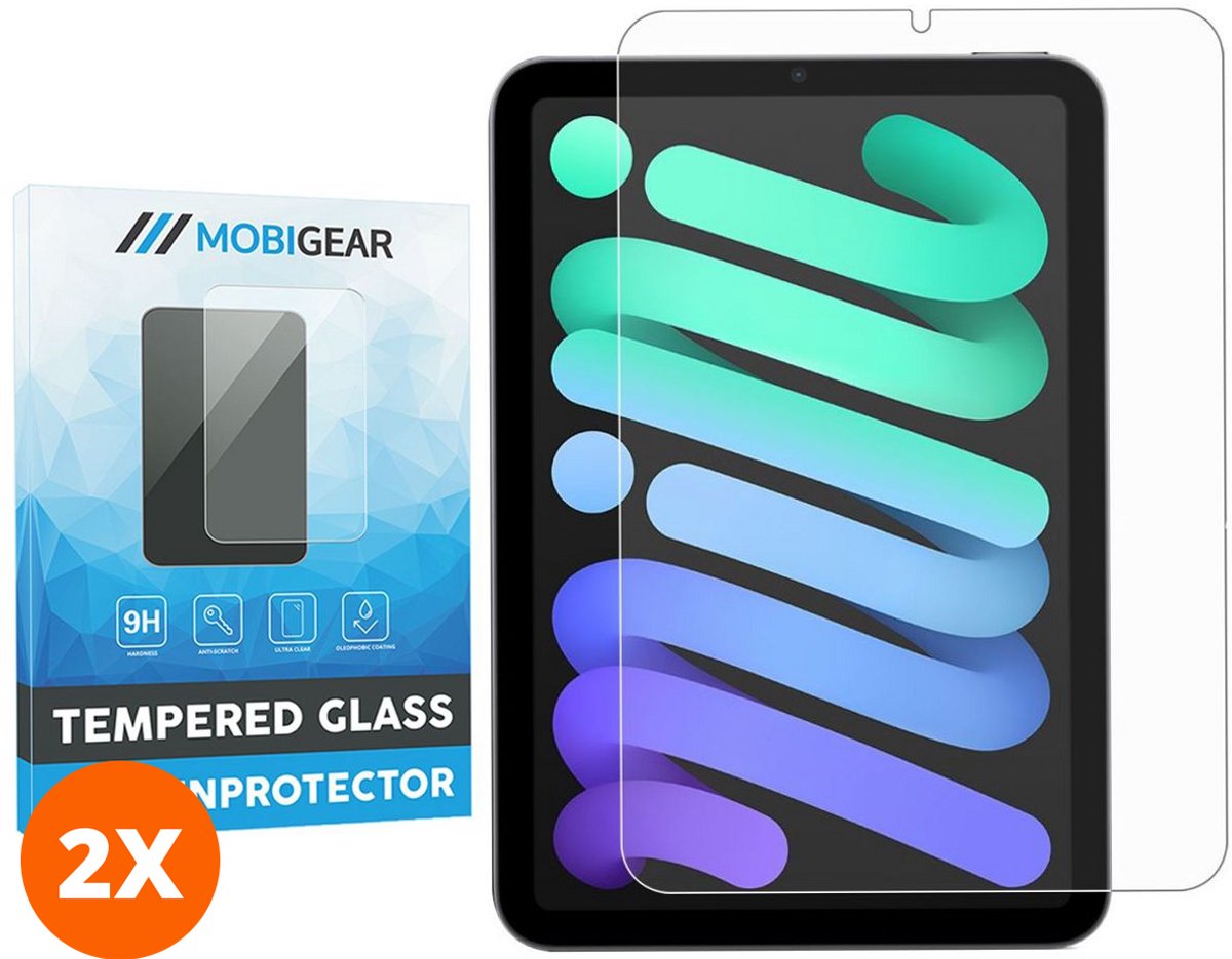 Mobigear Screenprotector geschikt voor Apple iPad Mini 7 (2024) Glazen | Mobigear Screenprotector - Case Friendly (2-Pack)