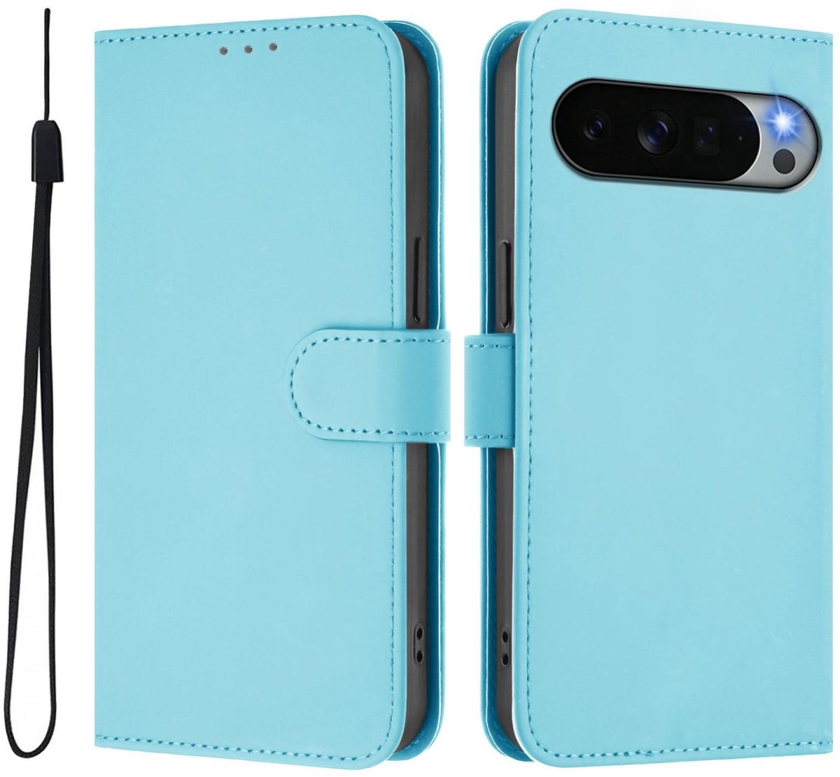 Mobigear Telefoonhoesje geschikt voor Google Pixel 11 Pro XL Hoesje | Mobigear Urban Wallet Bookcase Portemonnee | Pasjeshouder voor 3 Pasjes | Telefoonhoesje voor Pinpas / OV Kaart / Rijbewijs - Sky Blue | Blauw