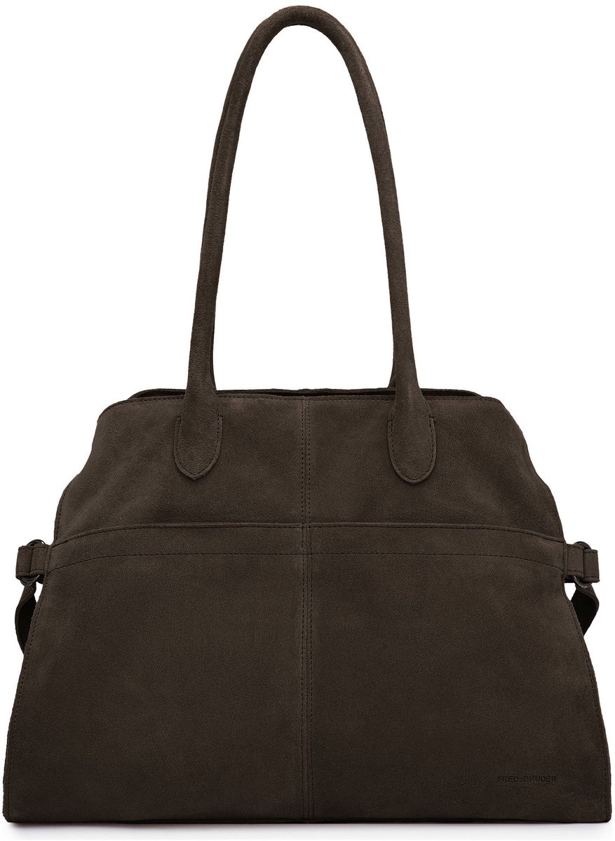 FREDsBRUDER Leren shopper Softly Collection Shopper Wren donkergrijs