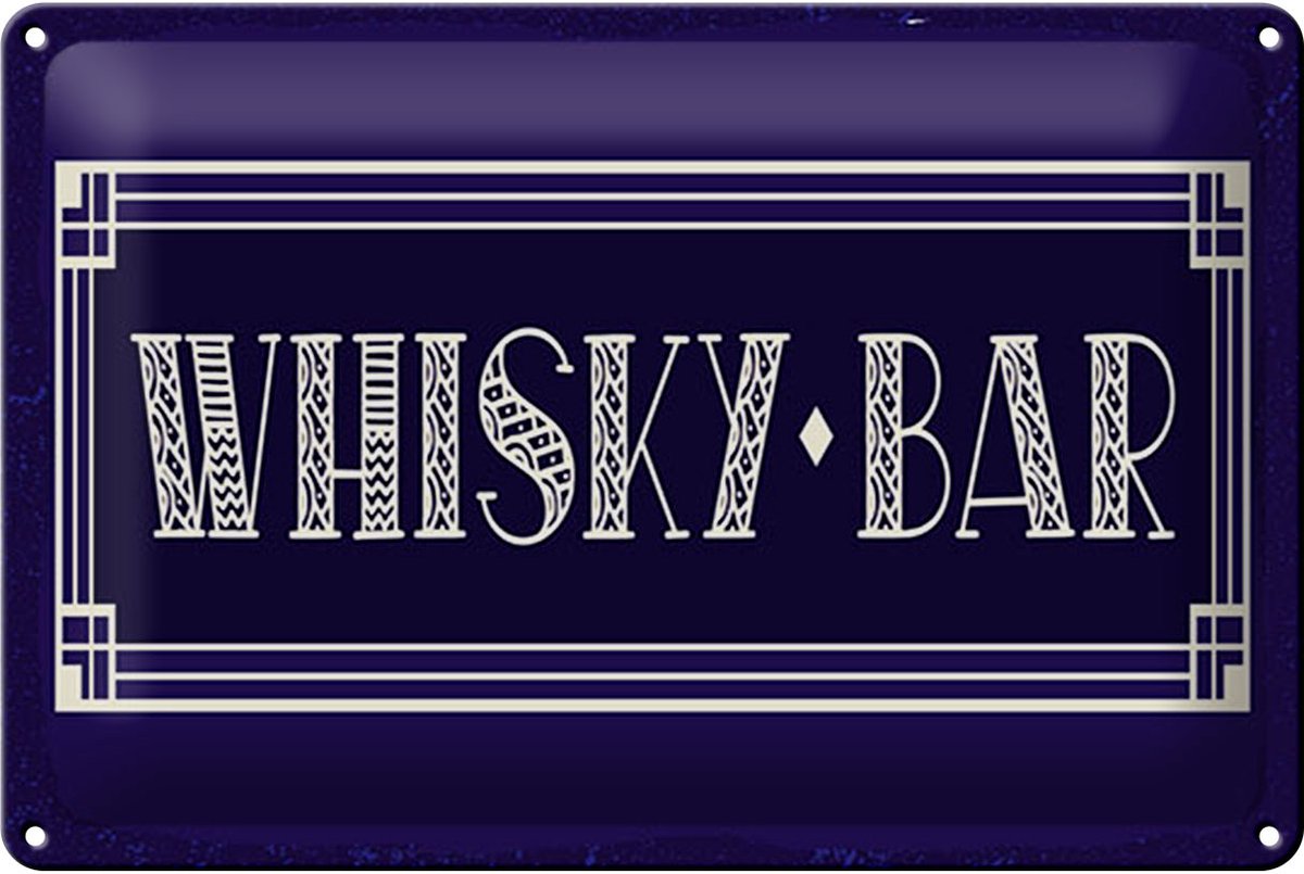 Blechschild 30x20cm Whisky Bar
