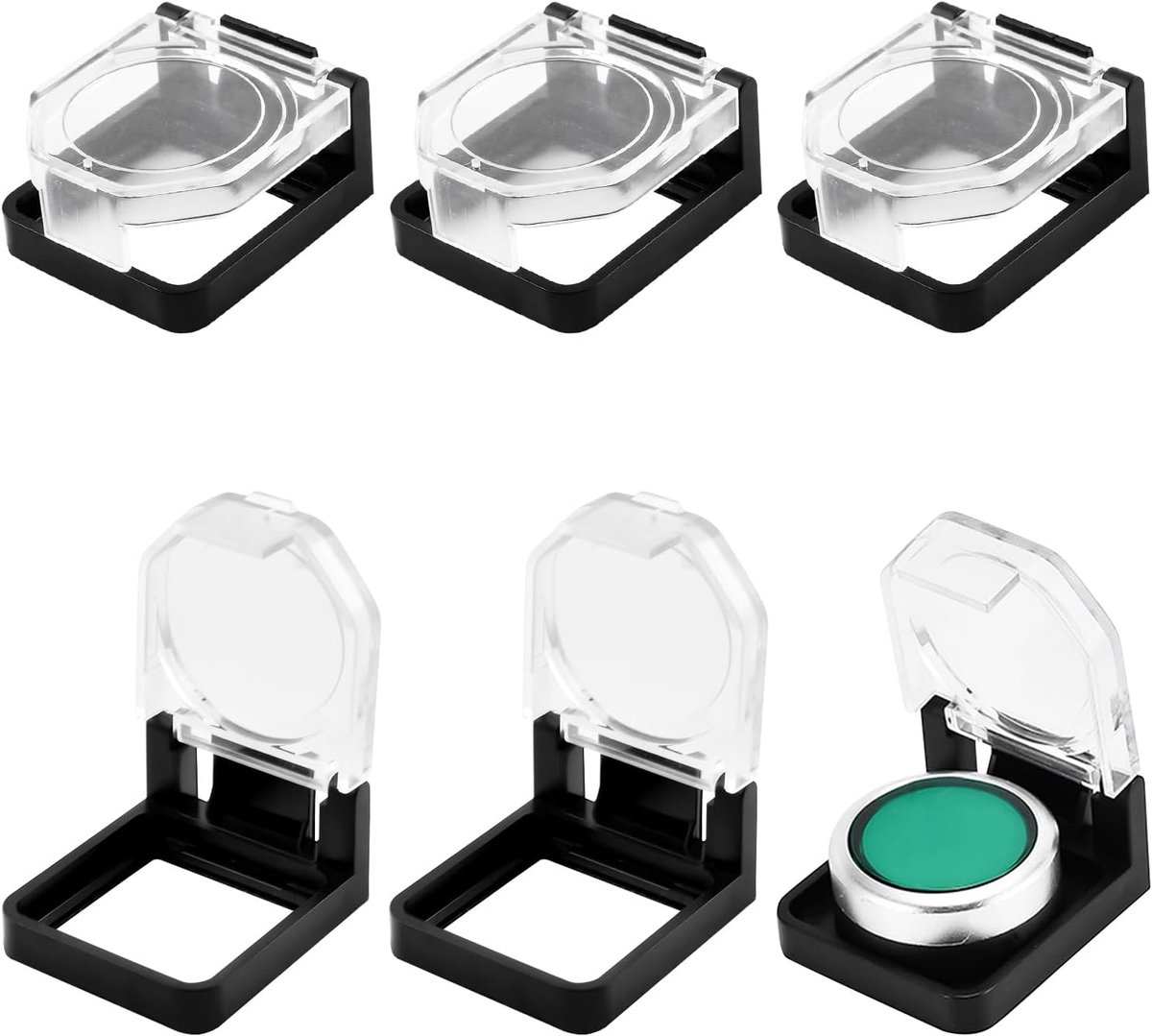 Afdekking Bescherming, 6 Stuks Doorzichtige Plastic Drukknop Schakelaar Beschermers Stofdicht Noodstop Knop Schakelaar Afdekking Bescherming voor 22mm Power Drukknop