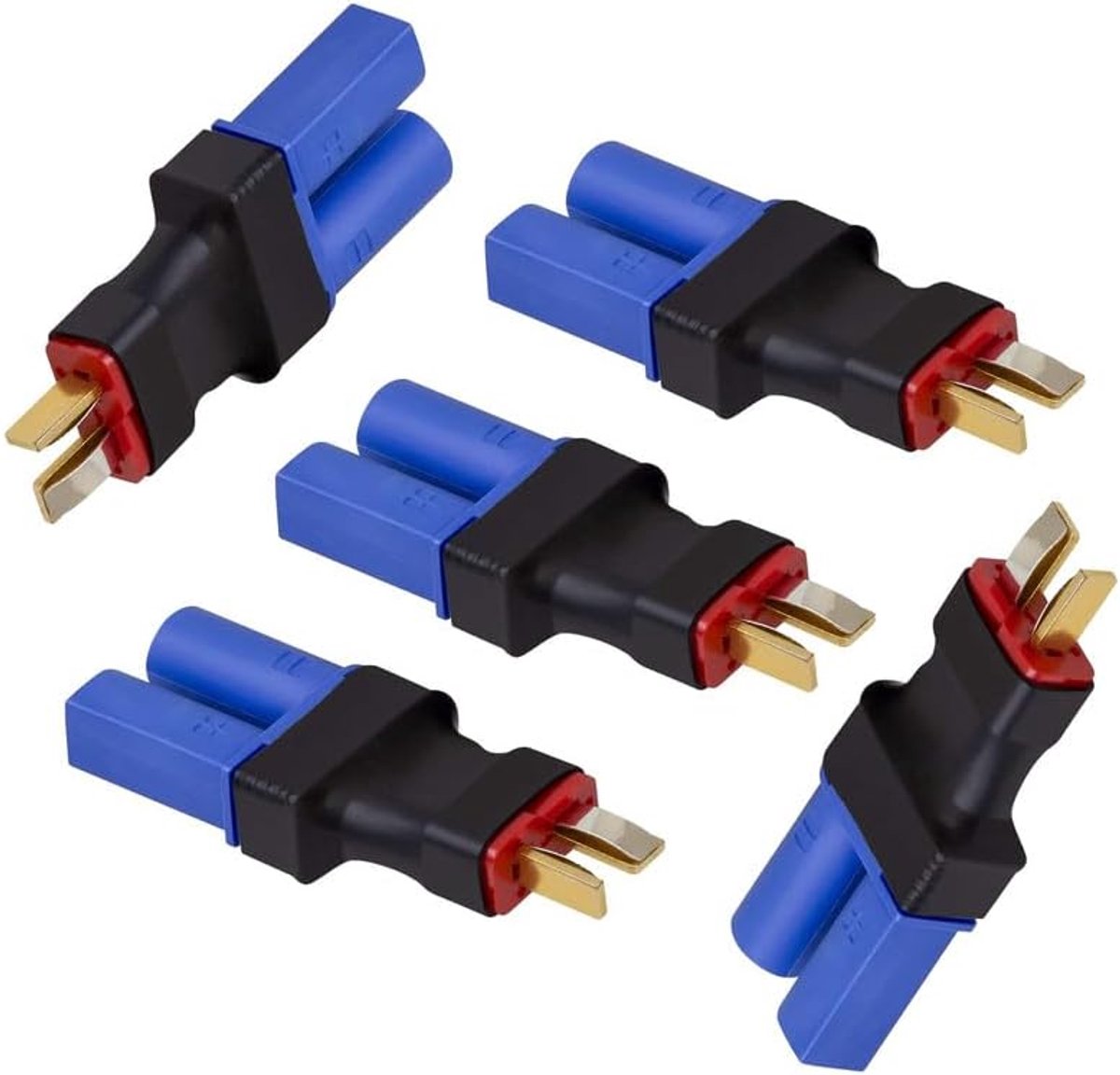 5-Pack Adaptateur de Connecteur Mâle Fiche Deans T à Connecteur Femelle EC5 pour Batterie LiPo RC (sans Fil)