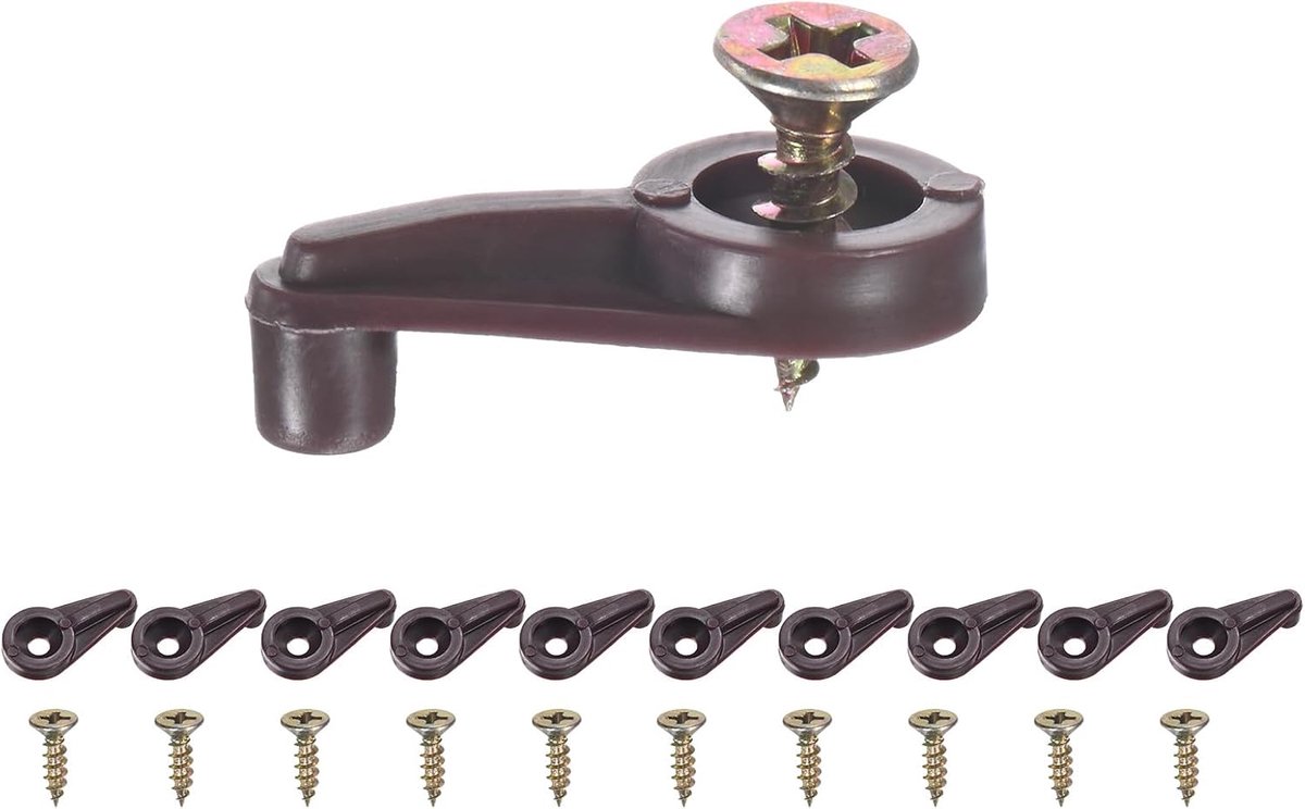 METERXITY 100 stuks glazen borgklemmen, offset 4 mm kunststof glazen paneel houderclips beugel scherm deurclips W schroeven voor het bevestigen van spiegel/glas/kast/deuren/ramen [cilindrisch,