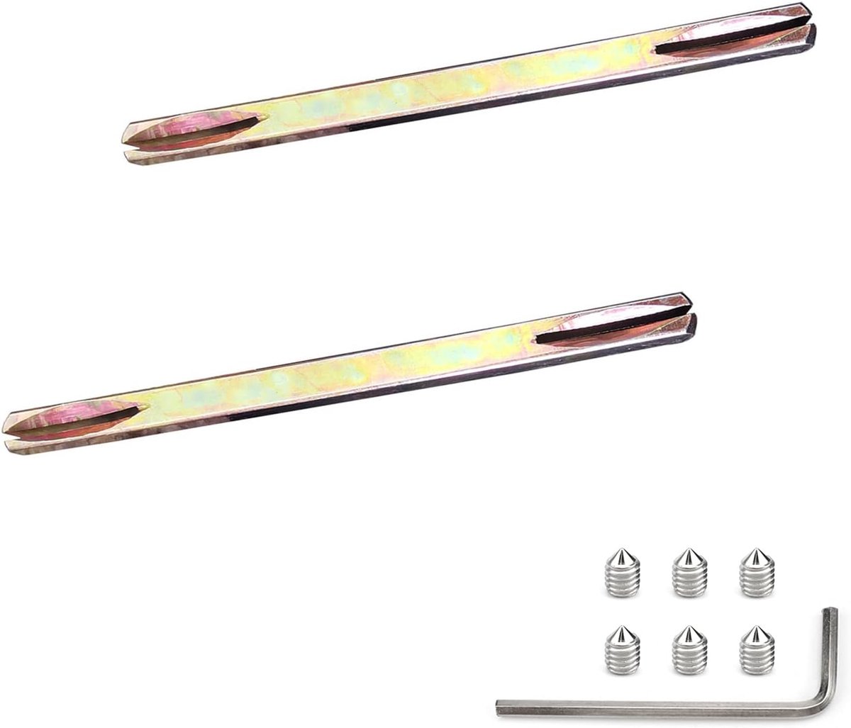 2 stuks vierkante pen 8 mm, ijzeren deurgreep, spilstang, drukstift, ijzeren vierkante stift, met schroef en handgreep, voor klinkgarnituren en deurgrepen