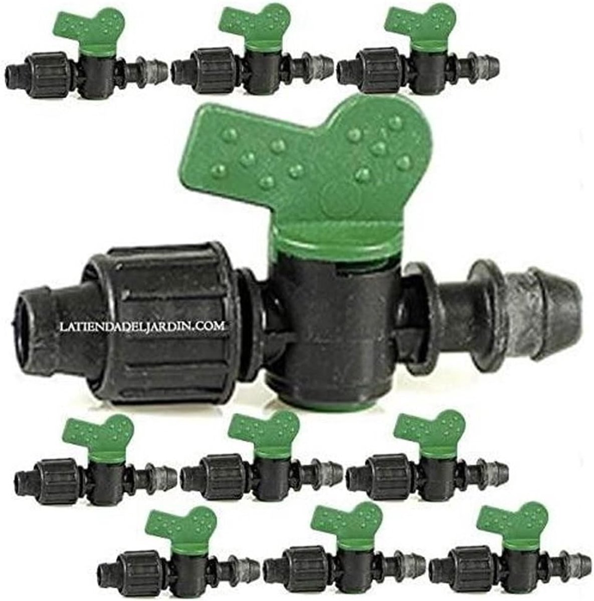 10 x steeksleutels voor 16 mm druppelirrigatieband, zwart