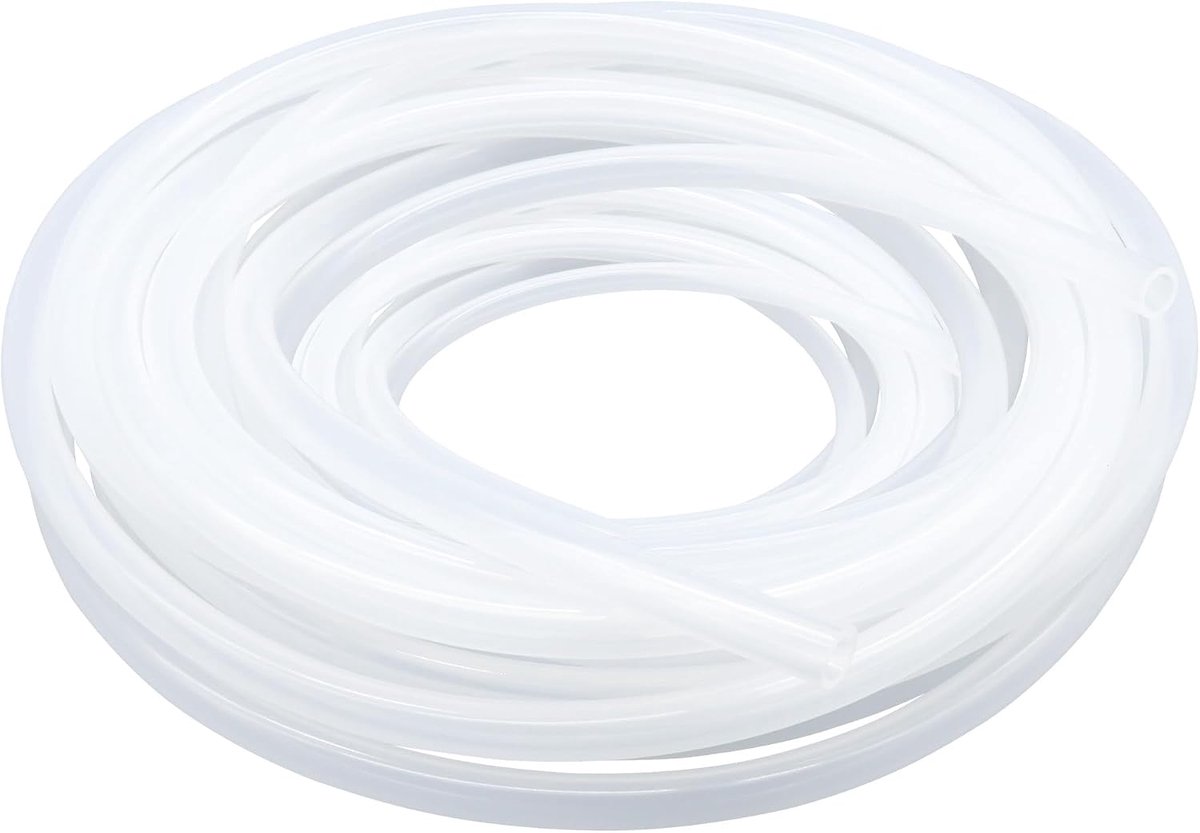 Voedselveilige transparante siliconen buis, afmeting 10 mm x 14 mm, lengte 11 m (30,1 ft), dikte 2 mm. Flexibele rubberen slang voor lucht/waterleidingen