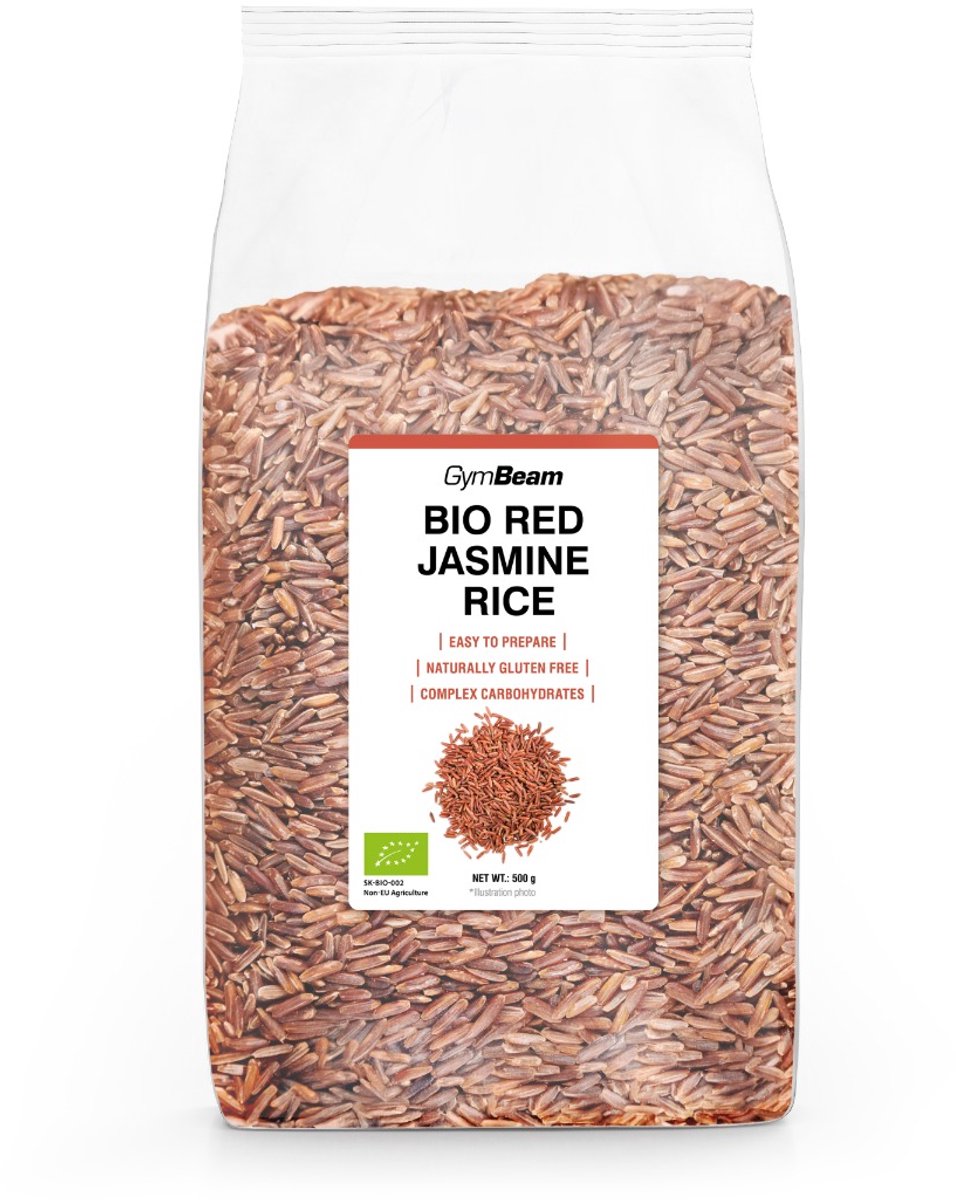 GymBeam BIO Rode Jasmijn Rijst (ongeschild) 500 g
